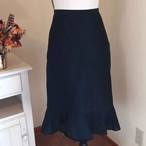Banana Republic Black Ruffled Skirt